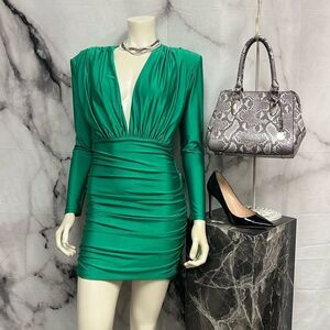 Runaway Kelly Green, long sleeve dress